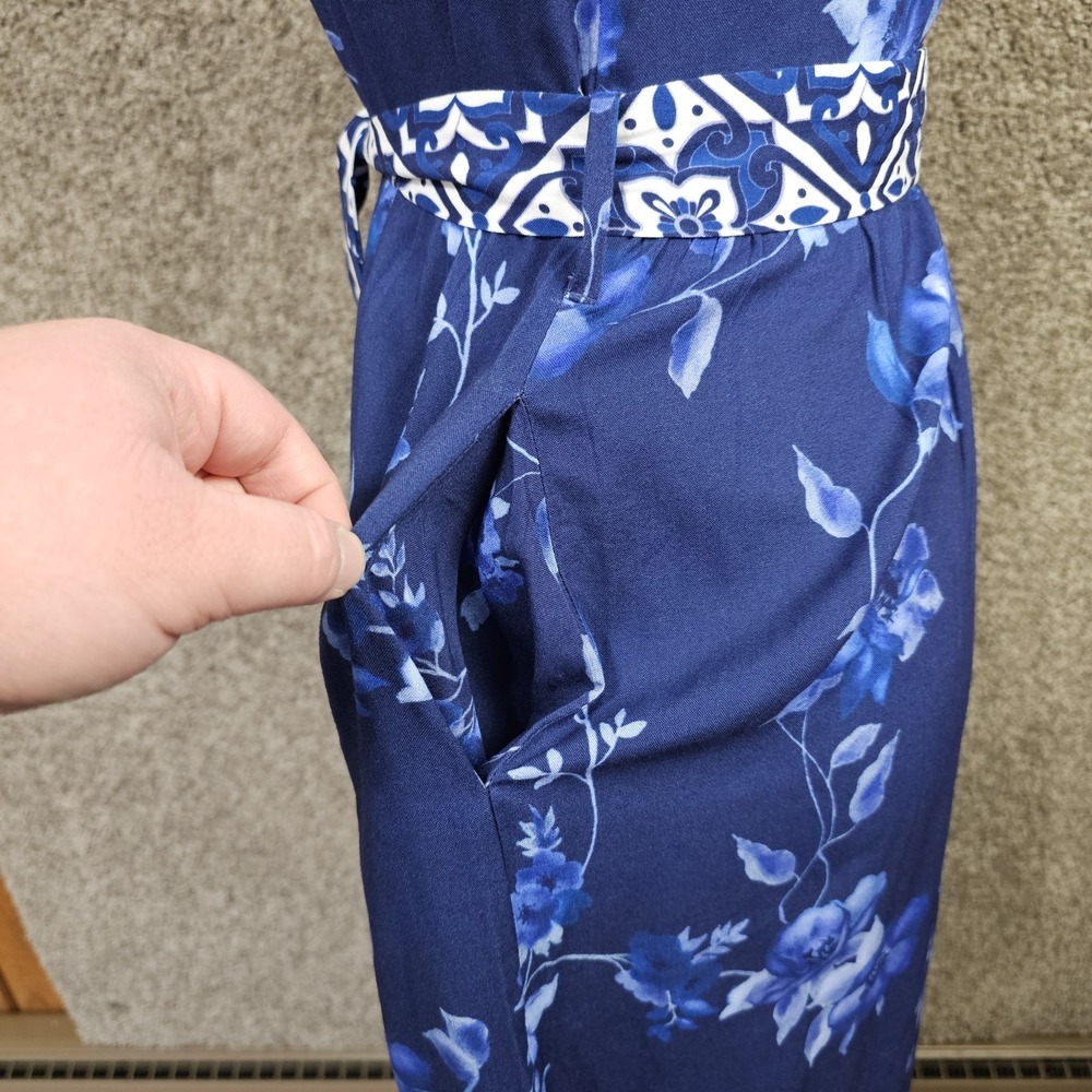 Celina Moon Floral Maxi Dress Long Sleeve Boho Size Small Blue Printed NWT - Picture 5 of 12